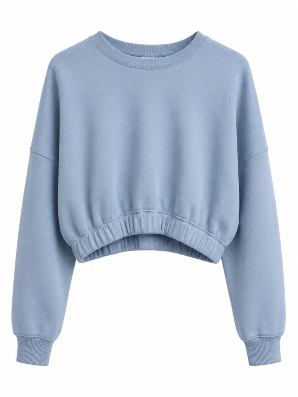 Hollister Light Blue Cropped Sweatshirt Women’s Small